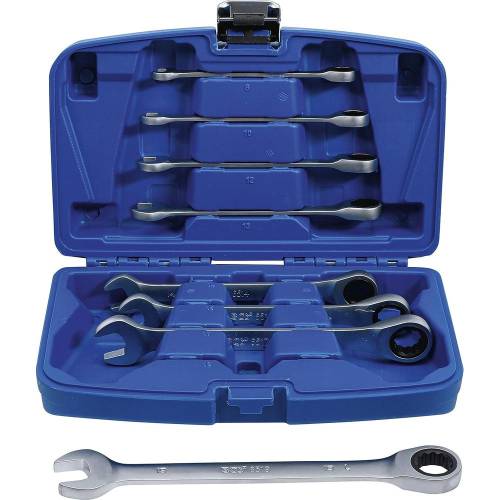 Jeu de Clés Mixtes à Cliquet 8-19 mm - 8 Pièces - Précision et Confort d Utilisation - BGS