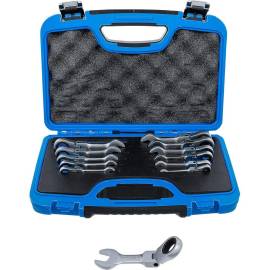 Jeu de Clés Mixtes à Cliquet Courtes 8-19 mm - 12 Pièces Pliables - Précision et Gain de Place - BGS