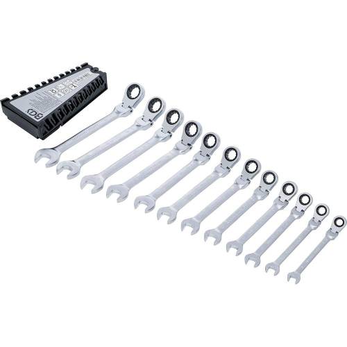 Jeu de Clés Mixtes à Cliquet Pliable 8-19 mm - 12 Pièces - Précision et Gain de Temps - - BGS