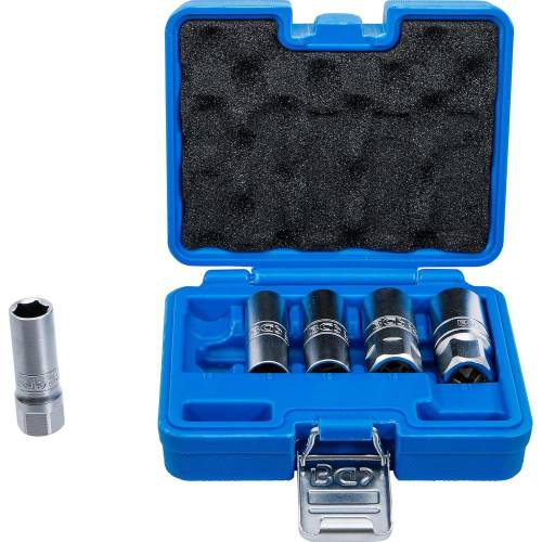 Jeu de 5 Douilles pour Bougies d’Allumage 1/2 14-21 mm - Empreinte Carré Femelle - Précision et Durabilité - BGS