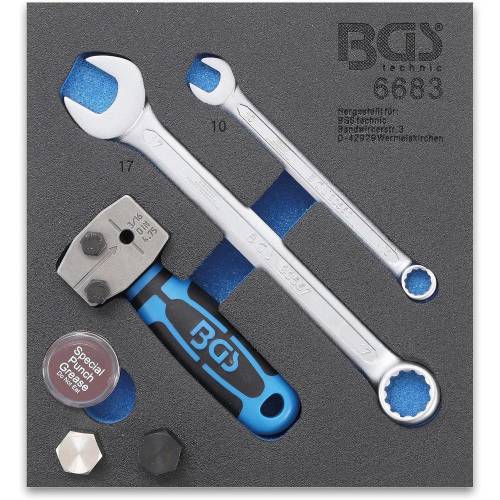 Insert de Servante d Atelier 1/6 - Presse à Collets DIN 4,75 mm (3/16 ) - - Fixation Précise et Durable - BGS