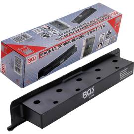 Porte-Tournevis Magnétique - 7,4x7x29,5 cm - Acier, Aimant Puissant - Maintien Sécurisé des Embouts - BGS