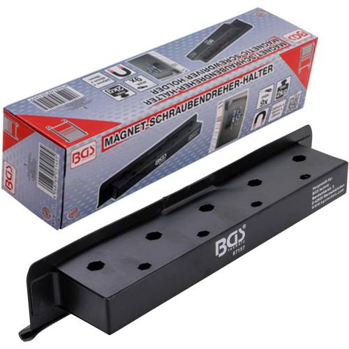 Porte-Tournevis Magnétique - 7,4 x 7x29,5 cm - Acier, Aimant Puissant - Maintien Sécurisé des Embouts - D-Work