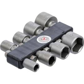 Jeu d'Embouts Douilles 6,35 mm (1/4") de 5/6/7/8/9/10/12/13 mm - 8 pcs - Polyvalent et Pratique pour Bricolage - D-Work