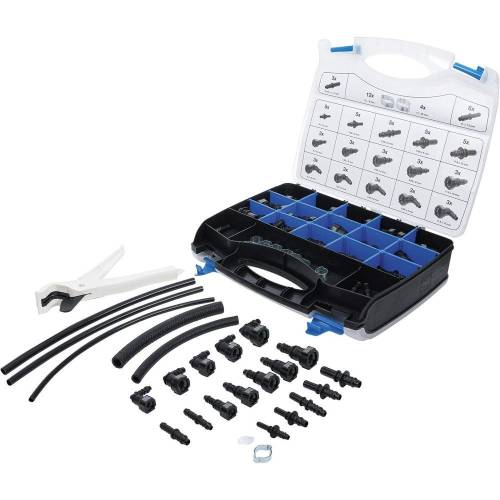 Assortiment de Tuyaux et Raccords Plastique 95 pcs - Matière Plastique - Polyvalence et Facilité d Installation - D-Work