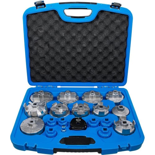 Jeu de Douilles à Filtres à Huile Multimarques 19 pcs - Acier Résistant - Entretien Facile et Polyvalent - D-Work