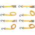 Sangles à Cliquet 4 pcs 5 m x 25 mm - Crochets Robustes - Fixation Sécurisée et Pratique, Acier - D-Work