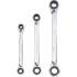 Jeu de Clés à Cliquet 4-en-1 8x9 - 18x19 mm - Acier Résistant - Polyvalence et Praticité - BGS