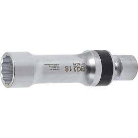 Douille Articulée à Bougie 18 mm - 12 Pans avec Ressort de Retenue - Précision et Sécurité, Acier - D-Work