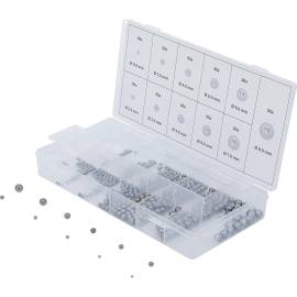 Assortiment de Billes d’Acier 470 pièces - Haute Qualité, Résistantes et Précises - - BGS