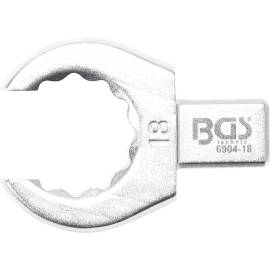 Clé Annulaire Ouverte 18 mm - Empreinte 9x12 mm - Acier Résistant - Précision et Durabilité - BGS