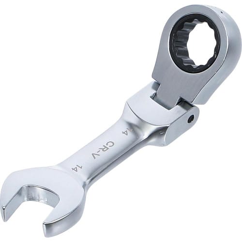 Clé Mixte à Cliquet Courte 14 mm - Acier, Ergonomique et Pratique - BGS