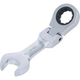 Clé Mixte à Cliquet Courte à Couder 16 mm - Acier Résistant - Maniabilité et Précision - BGS