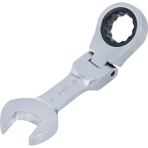 Clé Mixte à Cliquet Courte 19 mm - Acier, Ergonomique et Pratique - - BGS