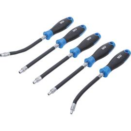 Tournevis Flexible 5 pcs - Profil E4 à E8, Lame 150 mm - Poignée Ronde Ergonomique - Maniabilité et Précision - D-Work