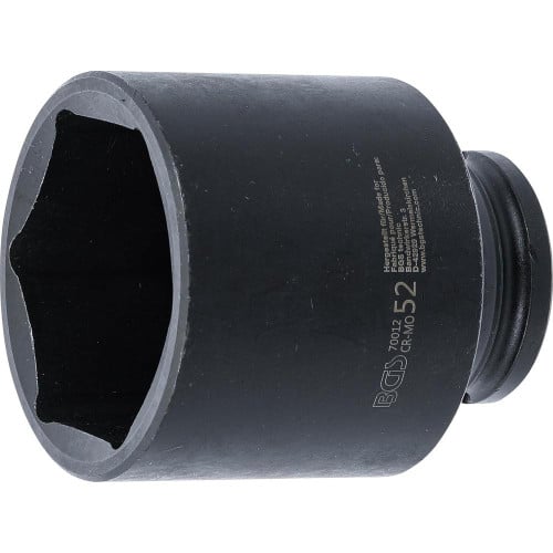 Douille à Choc Six Pans 12,5 mm (1/2 ) 52 mm - Acier Résistant - Usage Professionnel et Durable - BGS