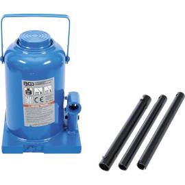 Cric à Vérin Hydraulique 32 t - 195 x 280 x 209 mm - Capacité 32 t, Robuste et Fiable, Acier, Pro - D-Work