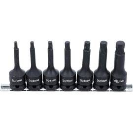 Jeu d Extracteurs de Vis 7 pcs - 12,5 mm (1/2), Six Pans Creux 4-12 mm - Acier Résistant - Dévissage Facile et Efficac - D-Work