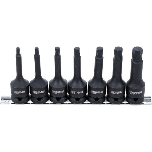 Jeu d Extracteurs de Vis 7 pièces - 12,5 mm (1/2 ), Six Pans Creux 4-12 mm - Acier Résistant - Dévissage Facile et Efficac - BGS