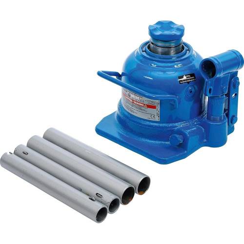 Cric à Vérin Hydraulique Extra Plat 10 t - Compact et Puissant - Levage Sécurisé et Facile, Acier - D-Work
