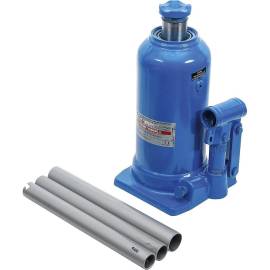 Cric à Vérin Hydraulique 5 t - Double Piston - Puissant et Stable pour Levage Sécurisé, Acier - D-Work