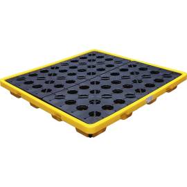 Bac de Collecte d'Huile avec Grille - Capacité 4 Fûts 200L - Acier Robuste - Sécurité et Propreté - D-Work