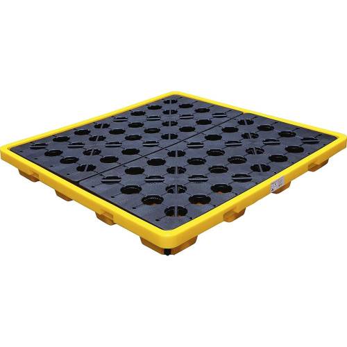 Bac de Collecte d’Huile avec Grille - Capacité 4 Fûts 200L - Acier Robuste - Sécurité et Propreté - BGS