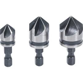 Jeu d'Embouts de Perçage Conique HSS 6,3 mm - 12, 16, 19 mm - 3 pcs - Précision et Durabilité, Acier - D-Work