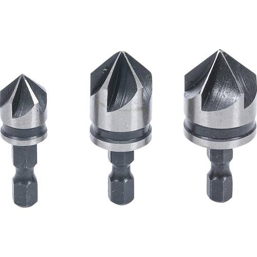 Jeu d'Embouts de Perçage Conique HSS 6,3 mm - 12, 16, 19 mm - 3 pcs - Précision et Durabilité, Acier - D-Work