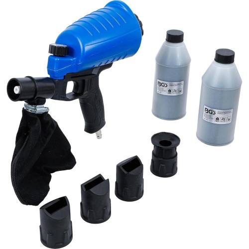 Pistolet de Sablage Pneumatique 3 pcs - Accessoires Inclus - Puissant et Précis, Pro - D-Work