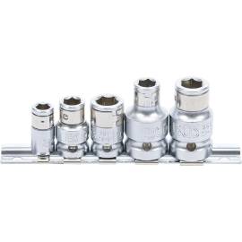 Jeu d’Adaptateurs à Embout 5 Pièces - 6,3 mm/10 mm/12,5 mm - Bille de Retenue, Polyvalent et Pratique - BGS