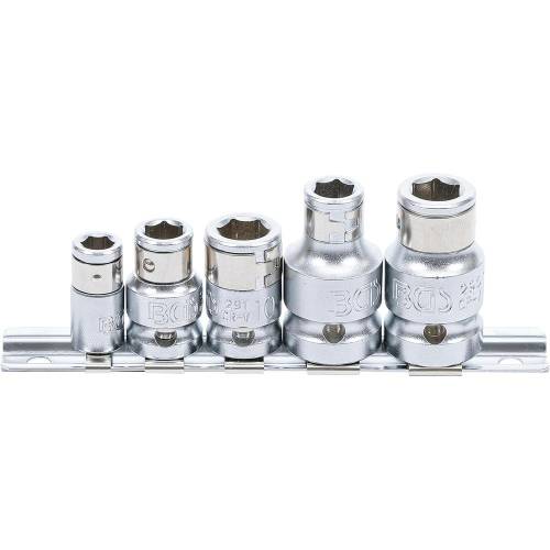 Jeu d'Adaptateurs à Embout 5 pcs - 6,3 mm/10 mm/12,5 mm - Bille de Retenue, Polyvalent et Pratique - D-Work