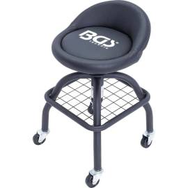Siège d’Atelier avec 4 Roulettes - Réglable 540-680 mm - Confort et Mobilité Optimale - - BGS