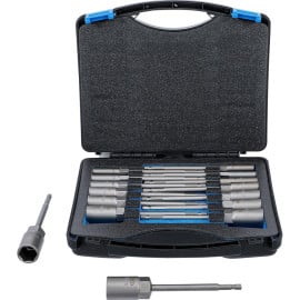 Jeu de Douilles à Choc Six Pans Extra Longues 6,3 mm (1/4) - 15 pcs 5,5-19 mm - Pour Perceuses, Résistantes et Pratiqu - D-Work