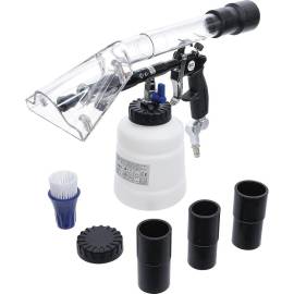 Pistolet Pneumatique de Nettoyage 7 pcs - Brosse et Accessoire d'Aspiration - Polyvalent et Efficace - D-Work
