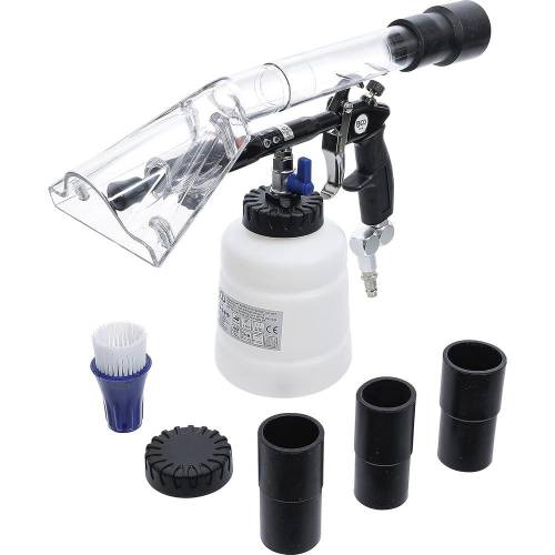 Pistolet Pneumatique de Nettoyage 7 Pièces - Brosse et Accessoire d’Aspiration - Polyvalent et Efficace - BGS