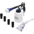 Pistolet Pneumatique de Nettoyage 7 pcs - Brosse et Accessoire d'Aspiration - Polyvalent et Efficace - D-Work