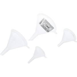 Jeu d Entonnoirs 4 pcs D.55-125 mm - Sans Danger Alimentaire - Pratique et Polyvalent, Plastique - D-Work