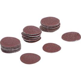 Jeu de Feuilles Abrasives pour Ponçeuse Excentrée D.30 mm - Cal. 60, 80, 120 - 30 pcs - Ponçage Précis et Efficace - D-Work