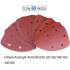 Jeu de Feuilles Abrasives pour Ponçeuse Excentrée D.30 mm - Cal. 60, 80, 120 - 30 pcs - Ponçage Précis et Efficace - D-Work