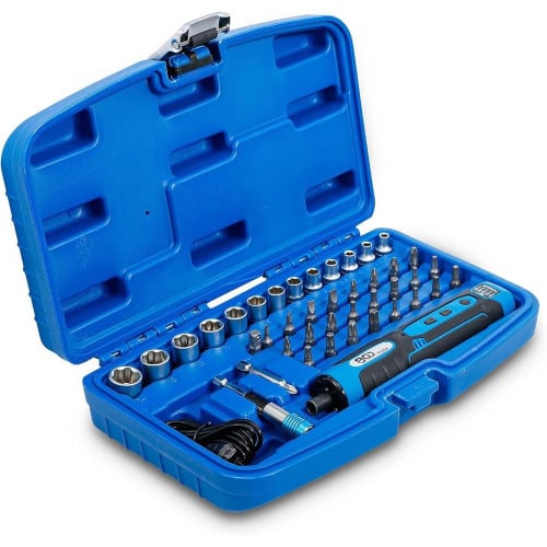Tournevis sur Batterie 41 Pièces - Jeu d’Embouts et Douilles - Polyvalent et Pratique - BGS