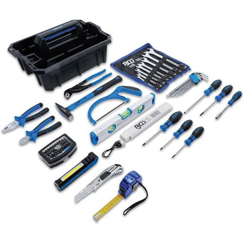 Caisse Porte-Outils Plastique 66 Pièces - Assortiment Complet - Pratique et Résistante - BGS