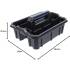 Caisse Porte-Outils Plastique - 29,8 x 19,1 x 39,5 cm - Légère et Résistante - Pro - D-Work