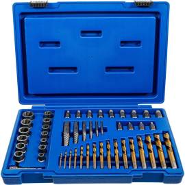 Jeu d Extracteurs de Vis et Écrous 2-18 mm - 49 pcs, Mèches Gauches - Démontage Facile et Rapide - D-Work