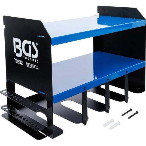 Étagère Porte-Outils Murale 26,8x8,7x47 cm - Pour Outils à Batterie - Organisation et Gain de Place - BGS