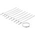 Jeu de 10 Colliers pour Soufflet d'Essieu 7 mm - Acier Inoxydable, D.20-50 mm - Fixation Robuste et Durable - D-Work