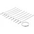 Jeu de 10 Colliers pour Soufflet d'Essieu 7 mm - Acier Inoxydable, D.20-50 mm - Fixation Robuste et Durable - D-Work