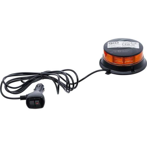Lampe de Signalisation Panoramique Jaune D.130 mm - Aimant, 12 V / 24 V - Visibilité et Fixation Facile - D-Work