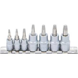 Jeu d Extracteurs de Vis Torx 7 pcs - T10 à T40, 6,3 mm à 10 mm - Pour Profil T Défectueux, Acier - D-Work
