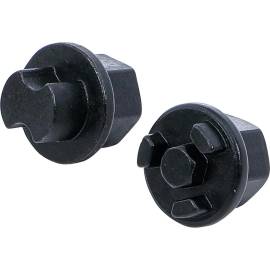 Jeu de Clés pour Bouchons de Vidange d'Huile 2 pcs - Compatible DAF, MAN, Volvo, Scania, Neoplan - Précision et Durabil - D-Work